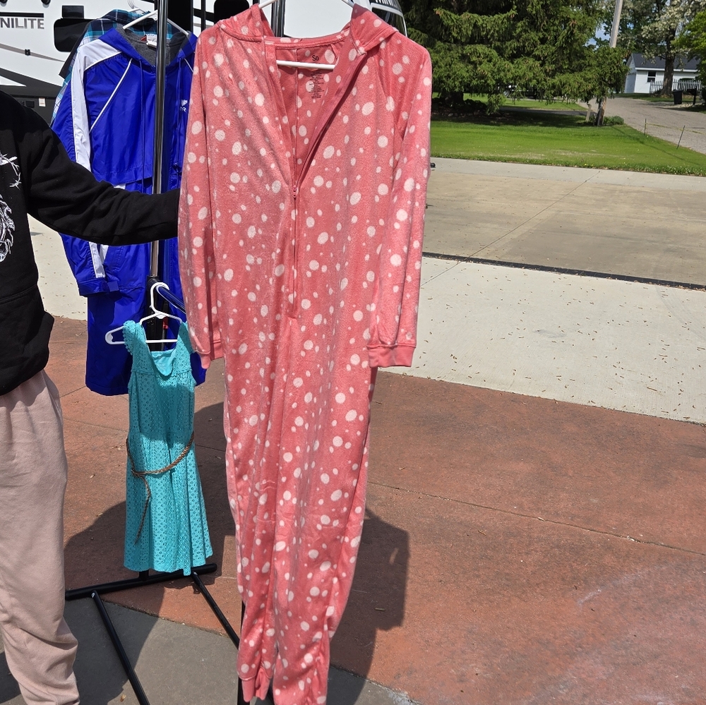 SO Pink and White Deer Girls Onesie